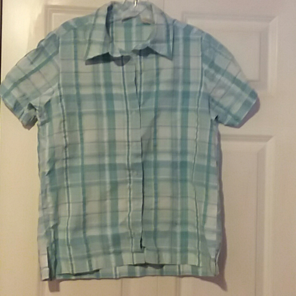 Sky Blue Button-Up Tee